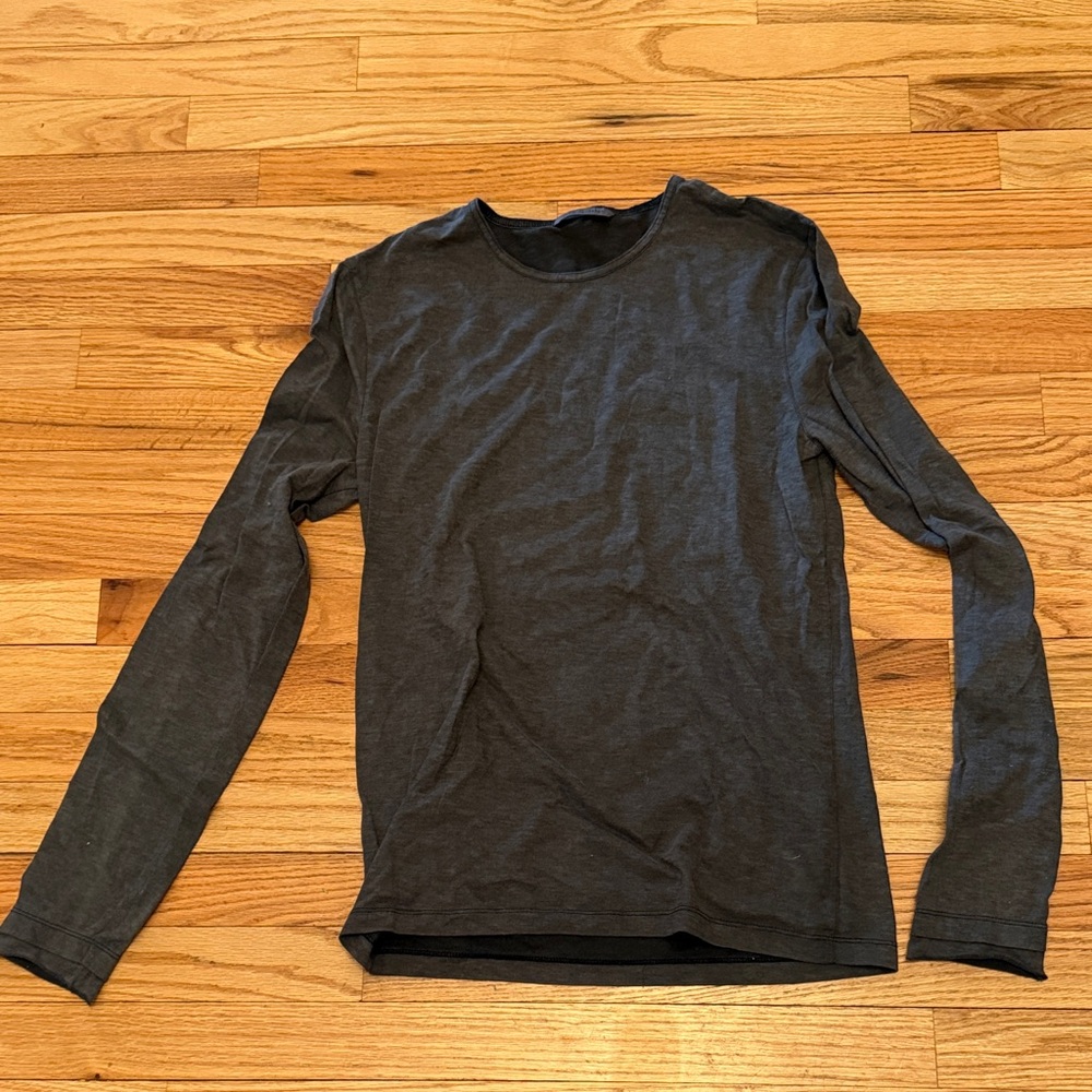 John Varvatos Charcoal Long Sleeve Tee